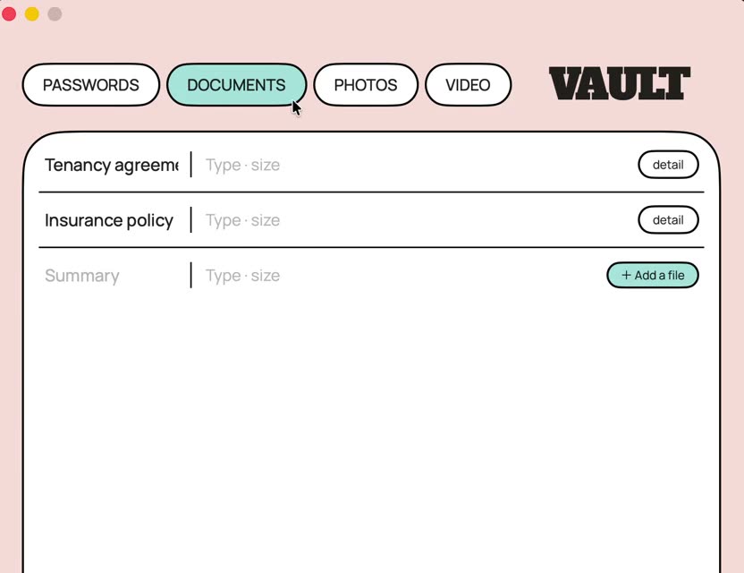 The documents tab